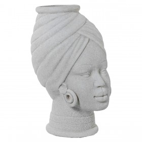 Vaso Alexandra House Living Bianco Ceramica Africana 18 x 18 x 29 cm