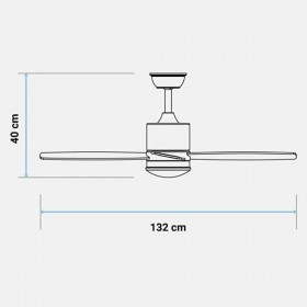 Ventilatore da Soffitto Universal Blue MIDI 4052W 55W Bianco (132 cm)