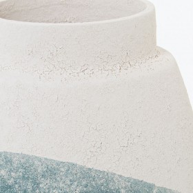 Vaso Alexandra House Living Verde Beige Ceramica 16 x 16 x 24 cm