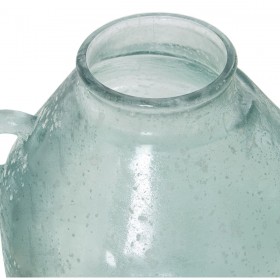 Vaso in Vetro Riciclato Alexandra House Living Bianco Cristallo 18 x 18 x 23 cm