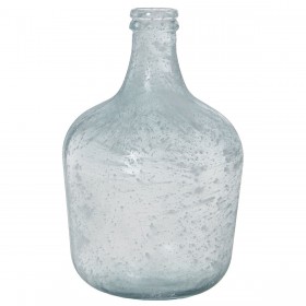 Vaso in Vetro Riciclato Alexandra House Living Bianco Cristallo 25 x 25 x 37 cm