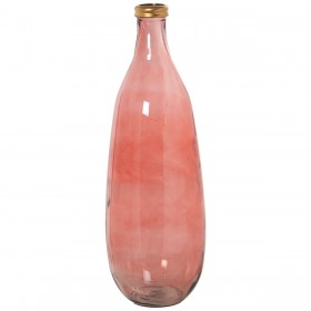 Vaso da pavimento Alexandra House Living Rosa Dorato Cristallo 25 x 25 x 68 cm