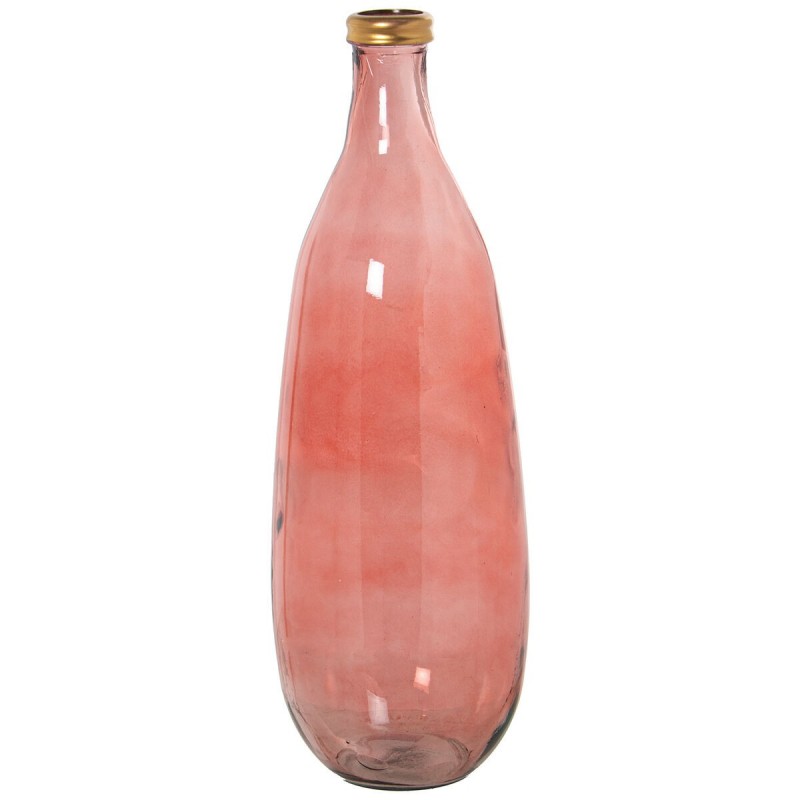 Vaso da pavimento Alexandra House Living Rosa Dorato Cristallo 25 x 25 x 68 cm