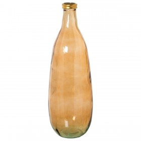Vaso da pavimento Alexandra House Living Marrone Dorato Cristallo 25 x 25 x 70 cm