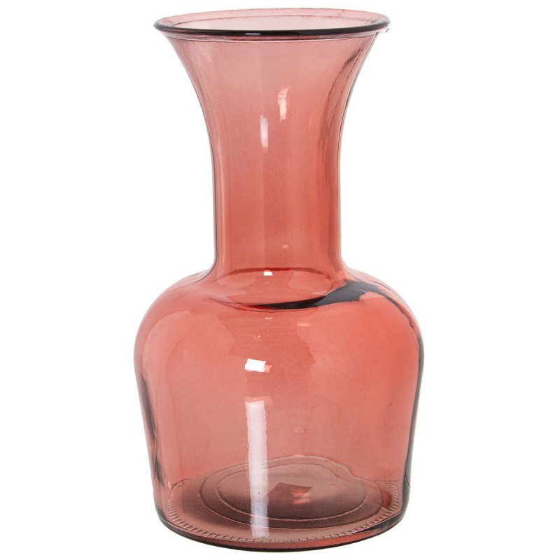 Vaso in Vetro Riciclato Alexandra House Living Rosa Cristallo 18 x 32 cm
