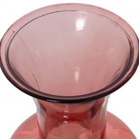 Vaso in Vetro Riciclato Alexandra House Living Rosa Cristallo 18 x 32 cm