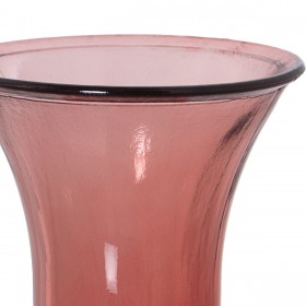 Vaso in Vetro Riciclato Alexandra House Living Rosa Cristallo 18 x 32 cm