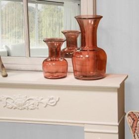 Vaso in Vetro Riciclato Alexandra House Living Rosa Cristallo 18 x 32 cm