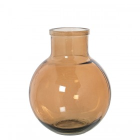 Vaso in Vetro Riciclato Alexandra House Living Marrone Cristallo 23 x 23 x 31 cm