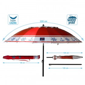 Ombrellone Ø 220 cm SPF50+ Ancora