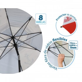 Ombrellone Ø 180 cm SPF50+ Marino