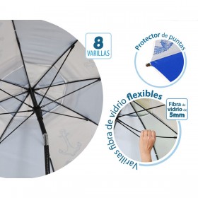 Ombrellone Azzurro Ø 180 cm SPF50+ Marino