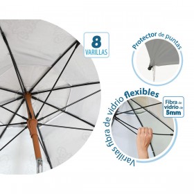 Ombrellone Grigio Ø 180 cm SPF50+ Boho