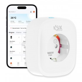 Presa Intelligente KSIX Smart Energy Slim WIFI 250V Bianco