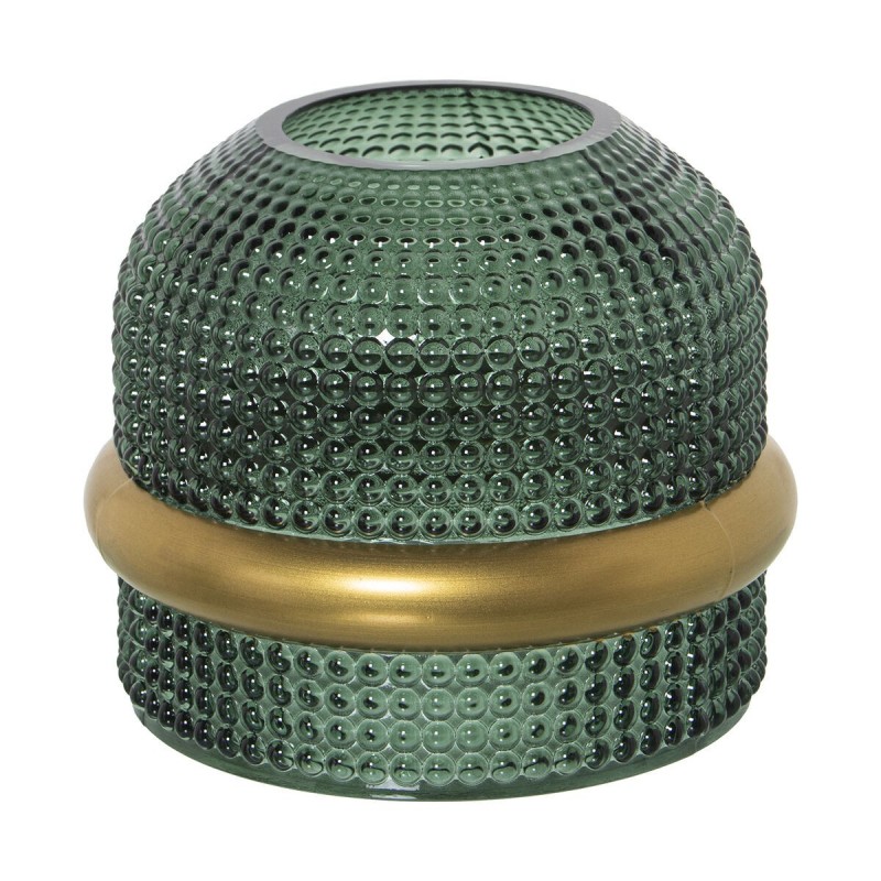 Vaso Alexandra House Living Verde Dorato Cristallo 16 x 16 x 14 cm
