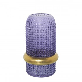 Vaso Alexandra House Living Azzurro Dorato Cristallo 11 x 20 cm