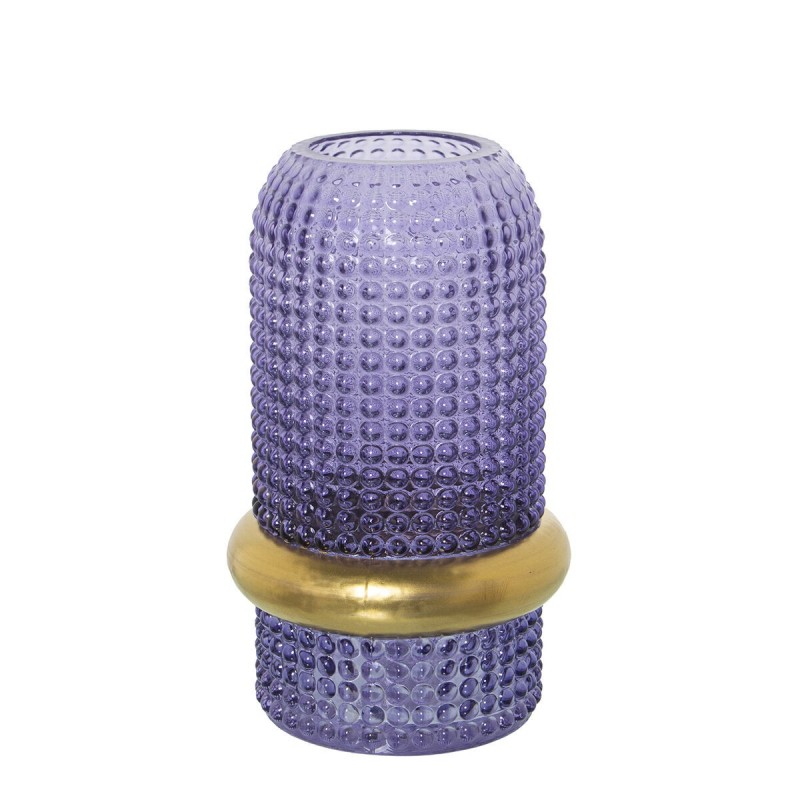 Vaso Alexandra House Living Azzurro Dorato Cristallo 11 x 20 cm