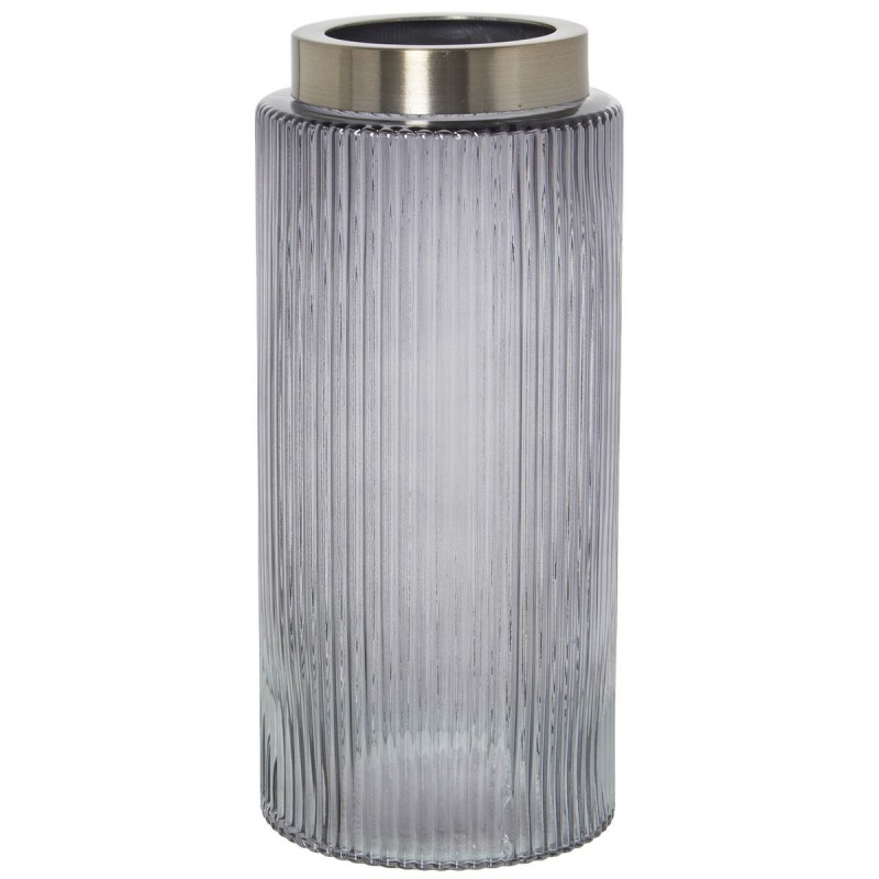 Vaso Alexandra House Living Grigio Dorato Cristallo 12 x 26 cm