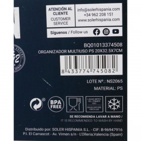 Scatola Multiuso Quttin Trasparente 20 x 32,5 x 7 cm
