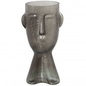 Vaso Alexandra House Living Grigio Cristallo Faccia 11 x 11 x 29 cm