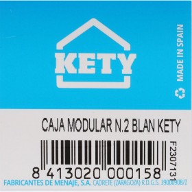 Scatola Multiuso Componibile Bianco 15 x 8 x 5,3 cm (24 Unità)