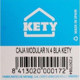 Scatola Multiuso Componibile Bianco 22,5 x 15,5 x 5,3 cm (12 Unità)