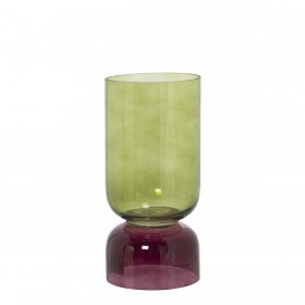 Vaso Alexandra House Living Verde Violetta Cristallo 12 x 25 cm