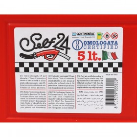 Serbatoio per Carburante con Imbuto Continental Self Rosso 5 L (4 Unità) 5 L