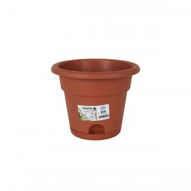 Vaso con Piatto Dem Greentime Marrone 20 x 20 x 16 cm (12 Unità)