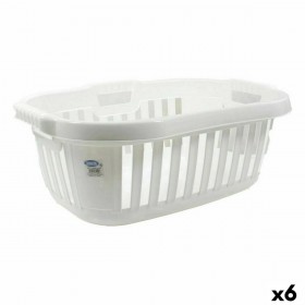 Cesto per i Panni Sporchi Tontarelli Hipster Bianco 50 L 66 x 44 x 25 cm (6 Unità)