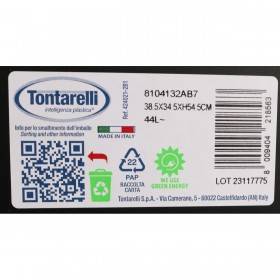 Secchio per la Spazzatura Tontarelli Coverline Giallo 44 L Nero 38,5 x 34,5 x 54,5 cm (6 Unità)