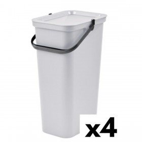 Secchio per Raccolta Differenziata Tontarelli Moda Bianco 38 L (4 Unità)