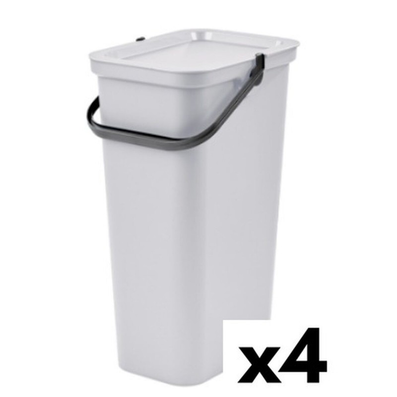Secchio per Raccolta Differenziata Tontarelli Moda Bianco 38 L (4 Unità)