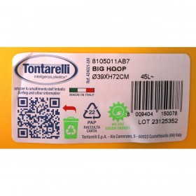 Secchio per la Spazzatura Tontarelli Big hoop Giallo Nero 50 L (10 Unità)