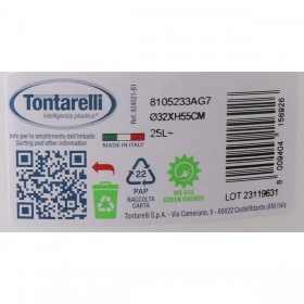 Secchio per la Spazzatura Tontarelli GR36379 25 L (10 Unità)