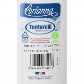 Cesto per i Panni Arianna Tontarelli 8105408_112 50 L Bianco 44 x 35 x 55 cm (6 Unità)