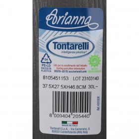 Cesto per i Panni Sporchi Tontarelli Arianna 30 L Grafite 37,5 x 27,5 x 47 cm (6 Unità)