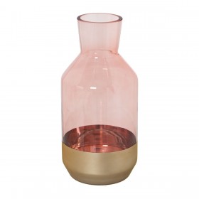 Vaso Alexandra House Living Rosa Dorato Cristallo 12 x 25 cm