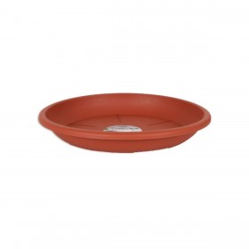 Piatto per Vaso Dem Squares Marrone 24 x 2 x 3,2 cm (6 Unità)