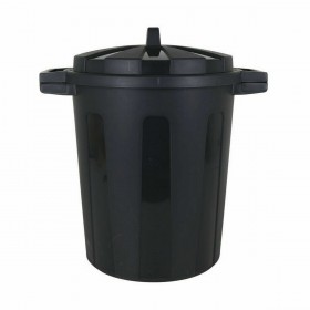 Secchio per la Spazzatura Dem 50 L Nero 55 x 41 x 54 cm (3 Unità)
