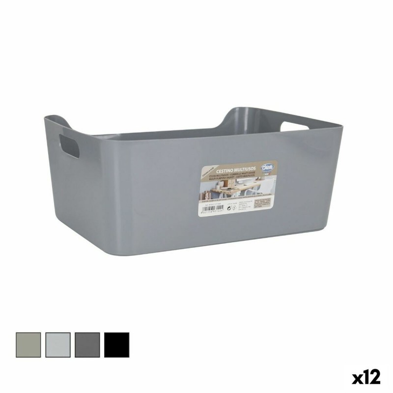 Cestino Multiuso Dem 33 x 24 x 14,5 cm Con manici (12 Unità)