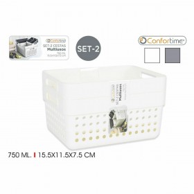 Cestino Multiuso Confortime 144943 15,5 x 11,5 x 7,5 cm 2 Pezzi (36 Unità)