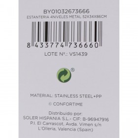 Scaffale Confortime Metallo 52 x 34 x 86 cm (2 Unità)