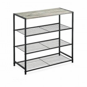 Scaffale Confortime Nero Metallo 60 x 30 x 63,5 cm (3 Unità)