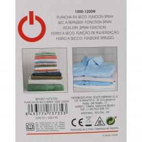 Ferro da Stiro a Vapore Basic Home 1200 W (6 Unità)