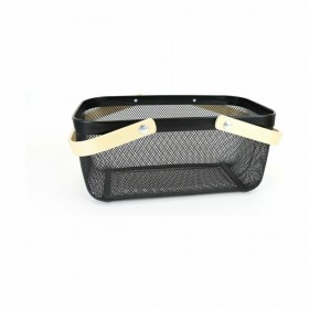 Cestino Multiuso Confortime Legno Metallo 40 x 28 x 18 cm (6 Unità)