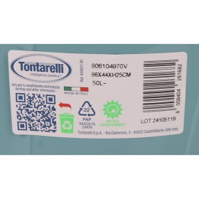 Cesto per i Panni Tontarelli Hipster Azzurro 50 L 66 x 44 x 25 cm (6 Unità)