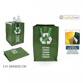 Sacchetti per la Spazzatura Confortime Glass Verde Vetro 24 Unità