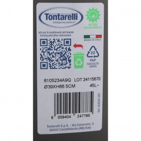 Secchio della spazzatura Tontarelli Bingo Grafite 45 L (10 Unità)