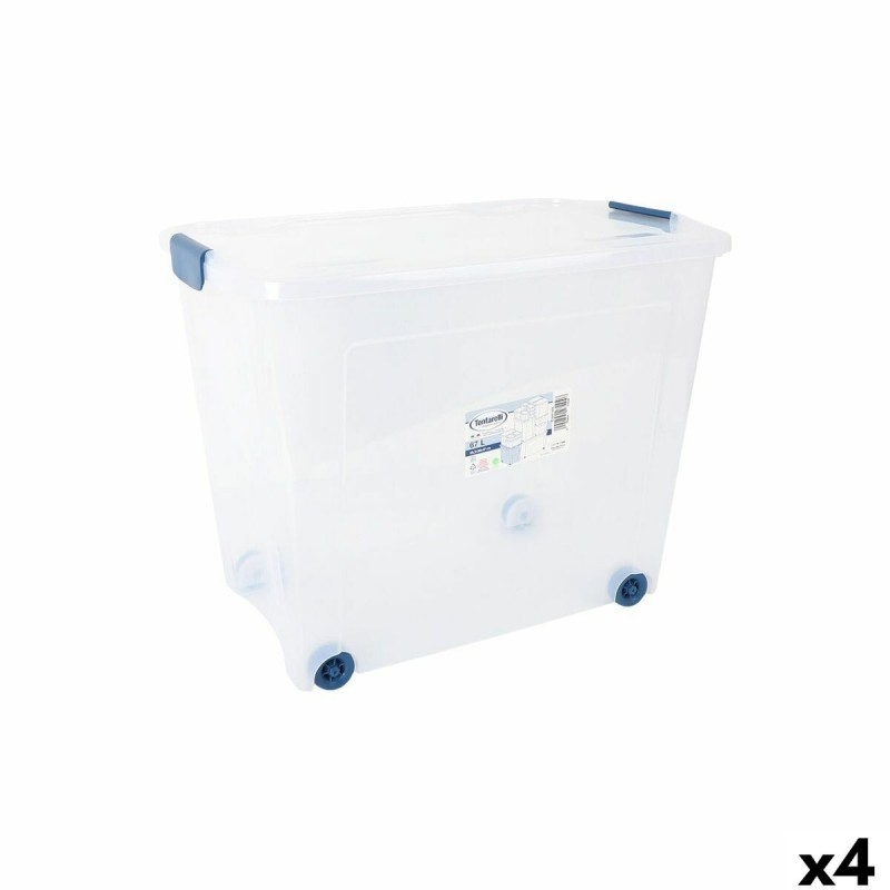 Scatola con Ruote per Organizzare Tontarelli 59 x 38'5 x 47'5 cm (4 Unità)